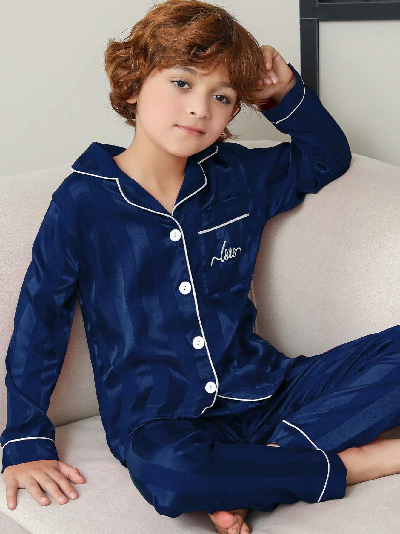 Tween Boy Satin Pajama Set