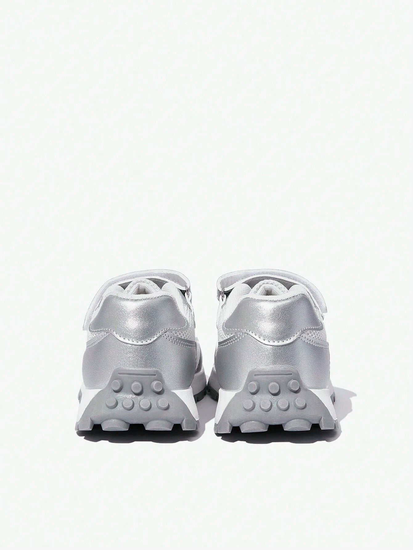 JNSQ 1pair Simple Girls' Silver Casual A-Gan Shoes