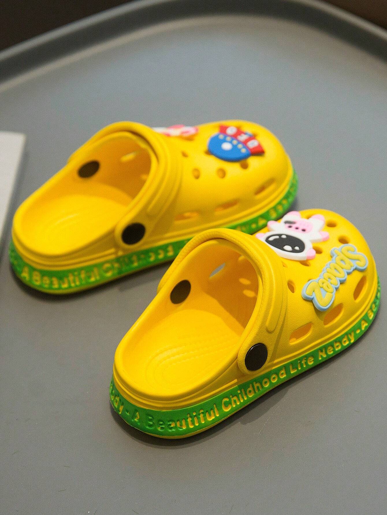 1 Pair Kids' Cartoon Pattern Clogs