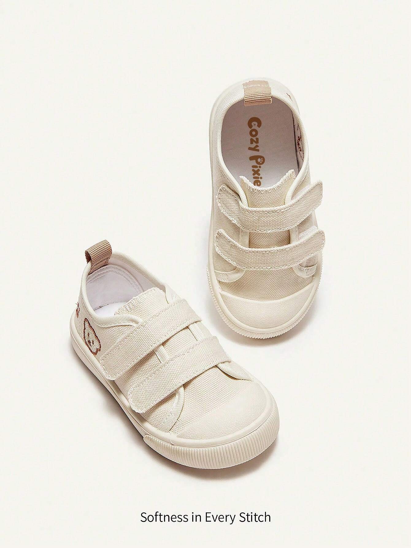 Cozy Pixies 1 Pair Girl Canvas Casual Flat Shoes With Butterfly Pattern