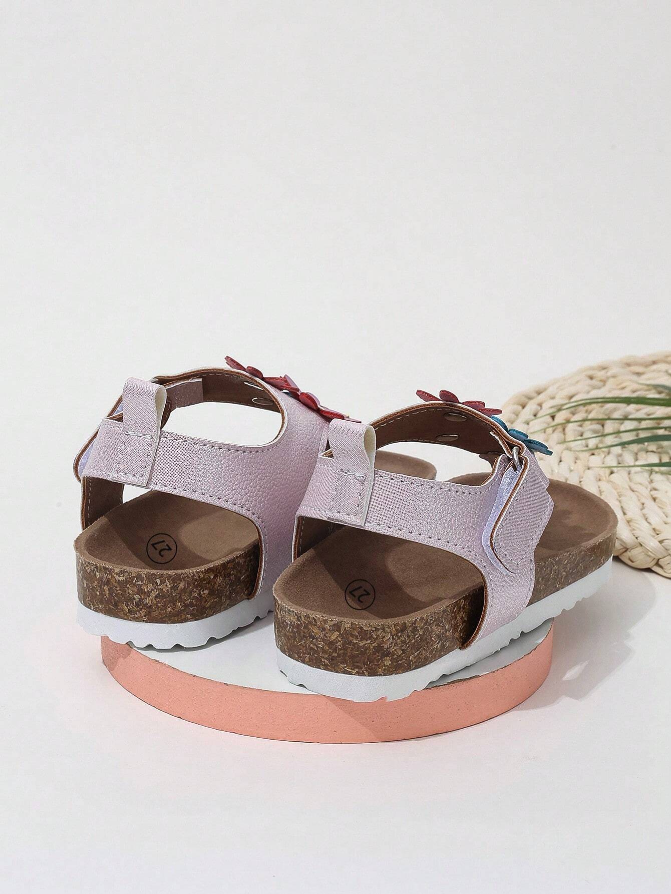 Kids' Fashionable Floral Decor Flip Flops