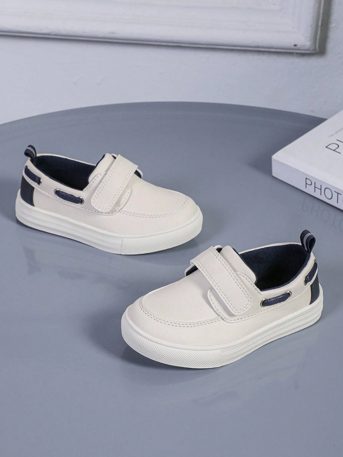 English Style Hook And Loop Slip-On Anti-Skid Wear-Resistant Soft-Sole Loafers