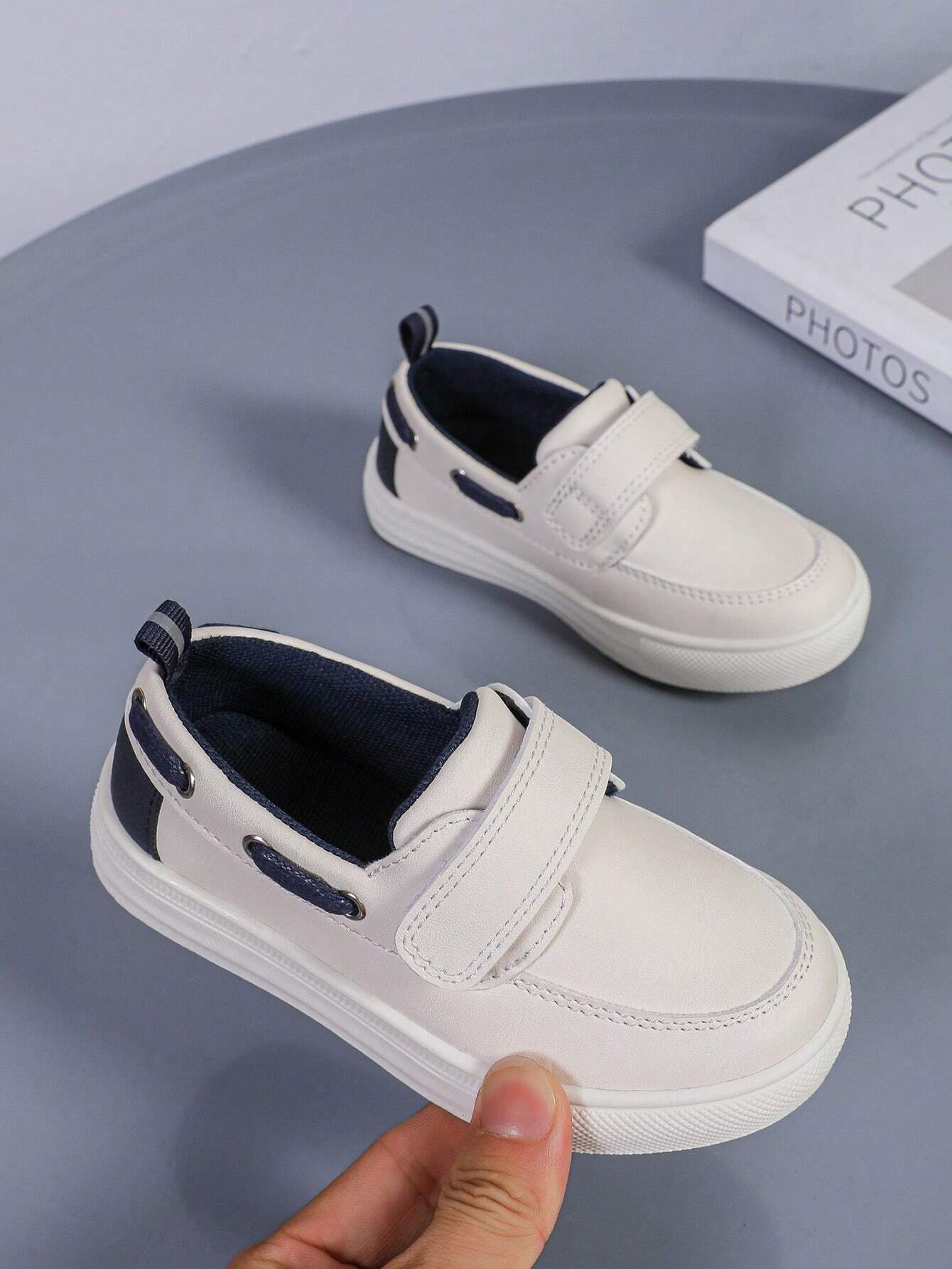 English Style Hook And Loop Slip-On Anti-Skid Wear-Resistant Soft-Sole Loafers