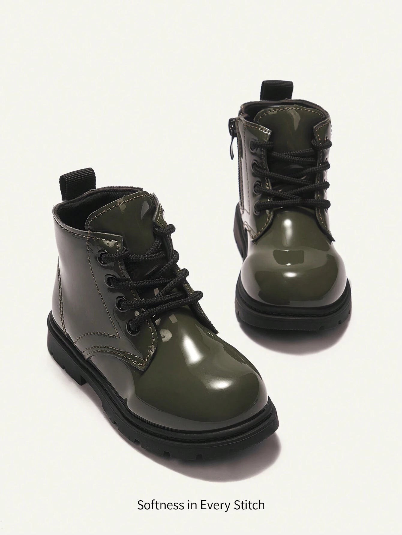 Cozy Pixies Christmas Artificial Leather Comfy Casual Baby Boots