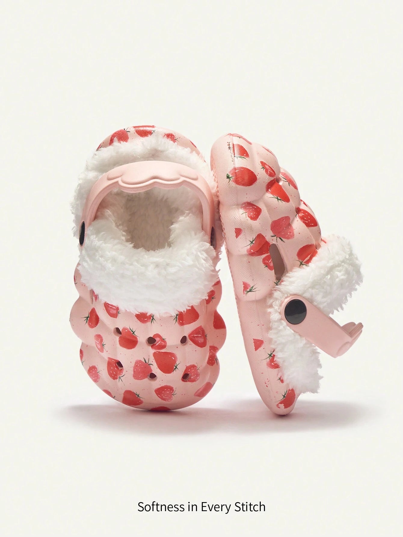Cozy Pixies 1 Pair Girls Funny Cartoon Pink Cat Print Cute Garden Shoes Pink 2