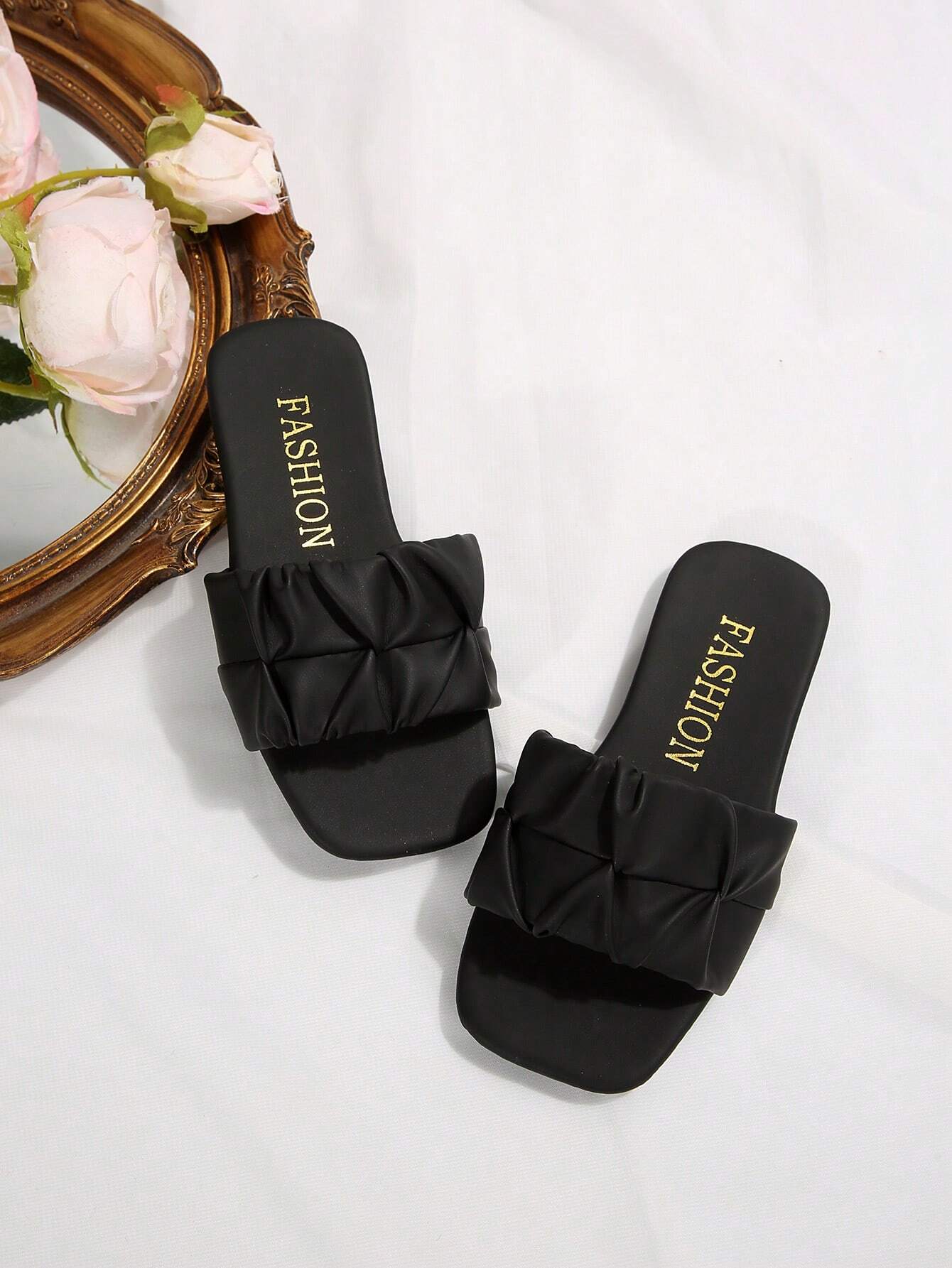 Children's Fashionable Outdoor Slippers Black