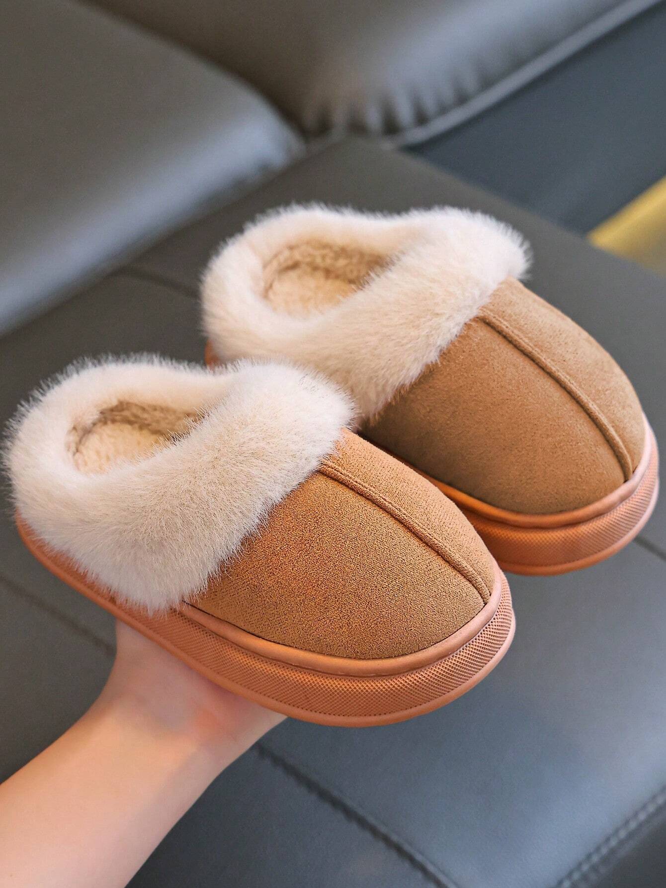 Children Slippers Warm Minimalist Slipper Camel