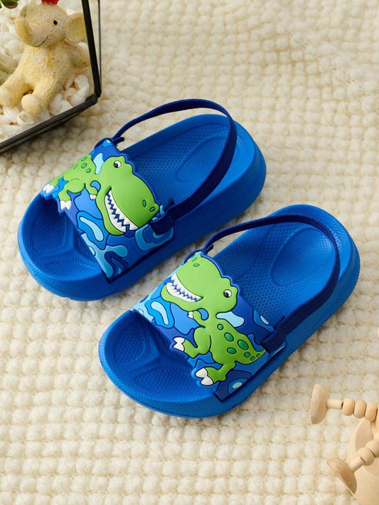Boys' Summer Casual Lightweight Breathable Fashion Cartoon Flat Sandals Royal Blue 25