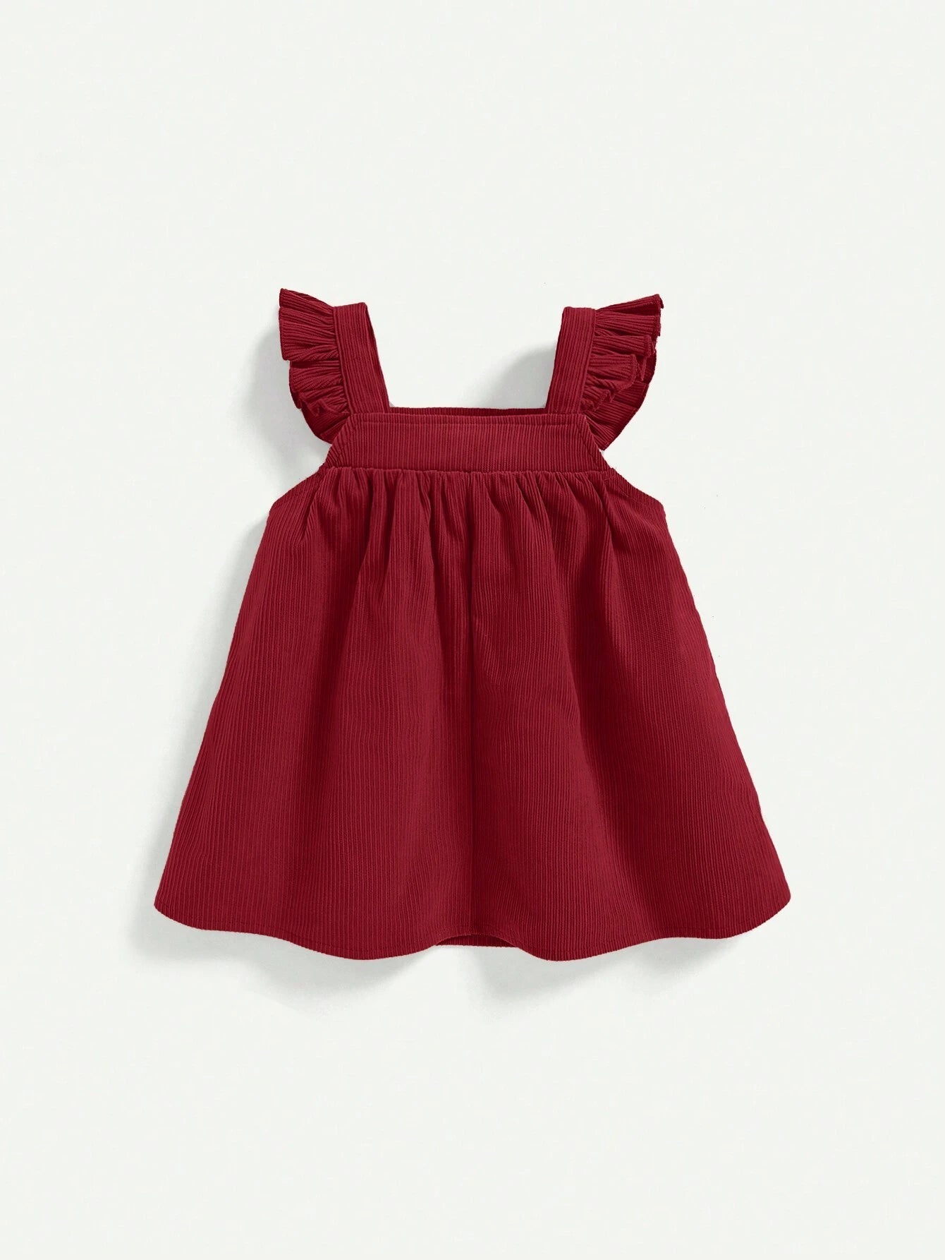 Cozy Pixies 2pcs Baby Girl Cartoon Print Crew Neck Long Sleeve Top And Ruffle Strap Dress Set
