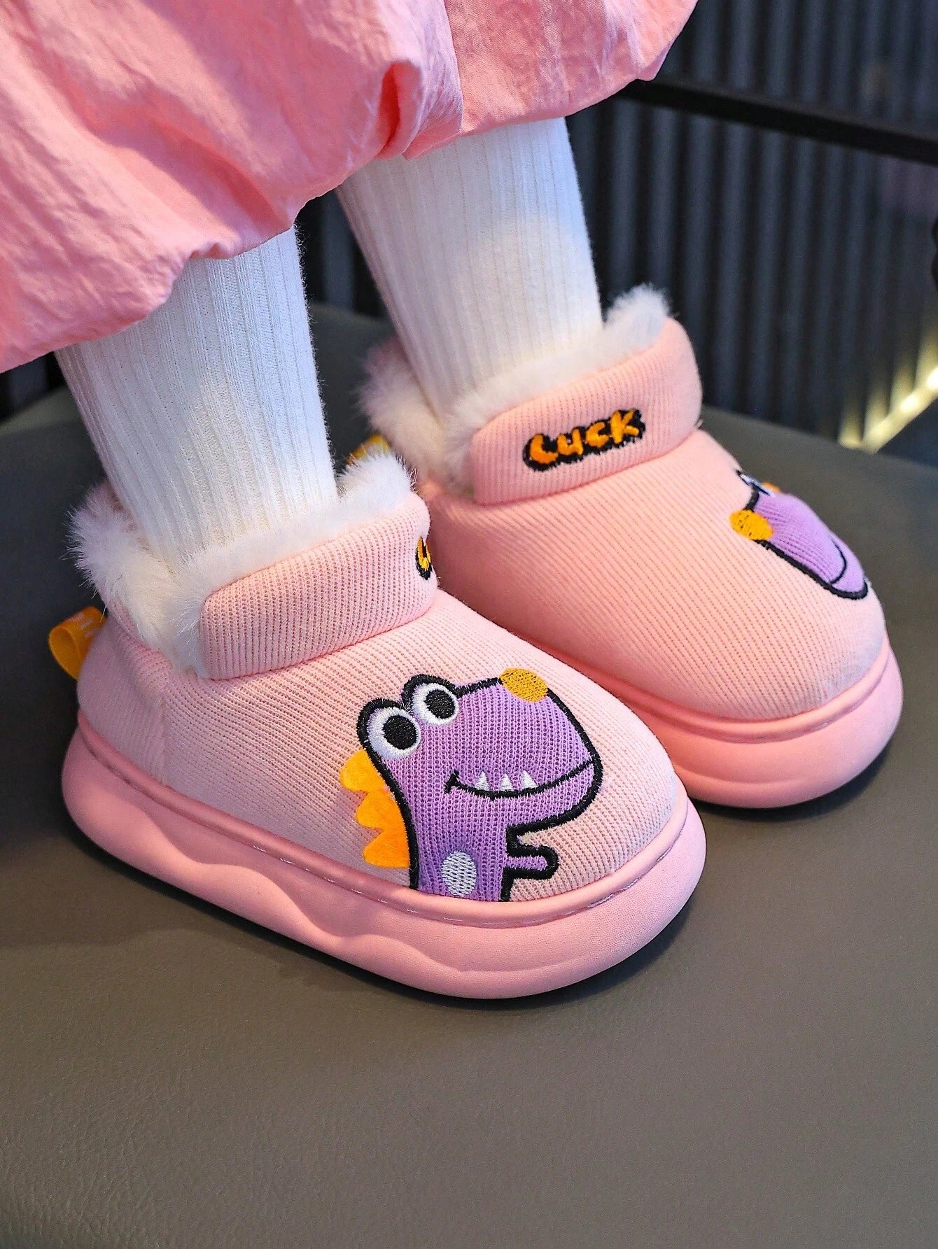 Kids Cartoon Dinosaur Slippers