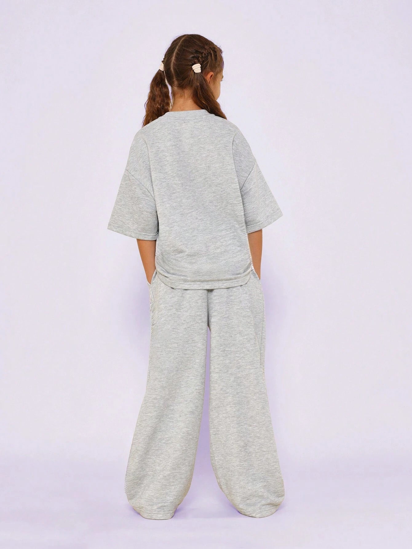 Tween Girls Oversized Fit Tee With Joggers 2 Piece Set