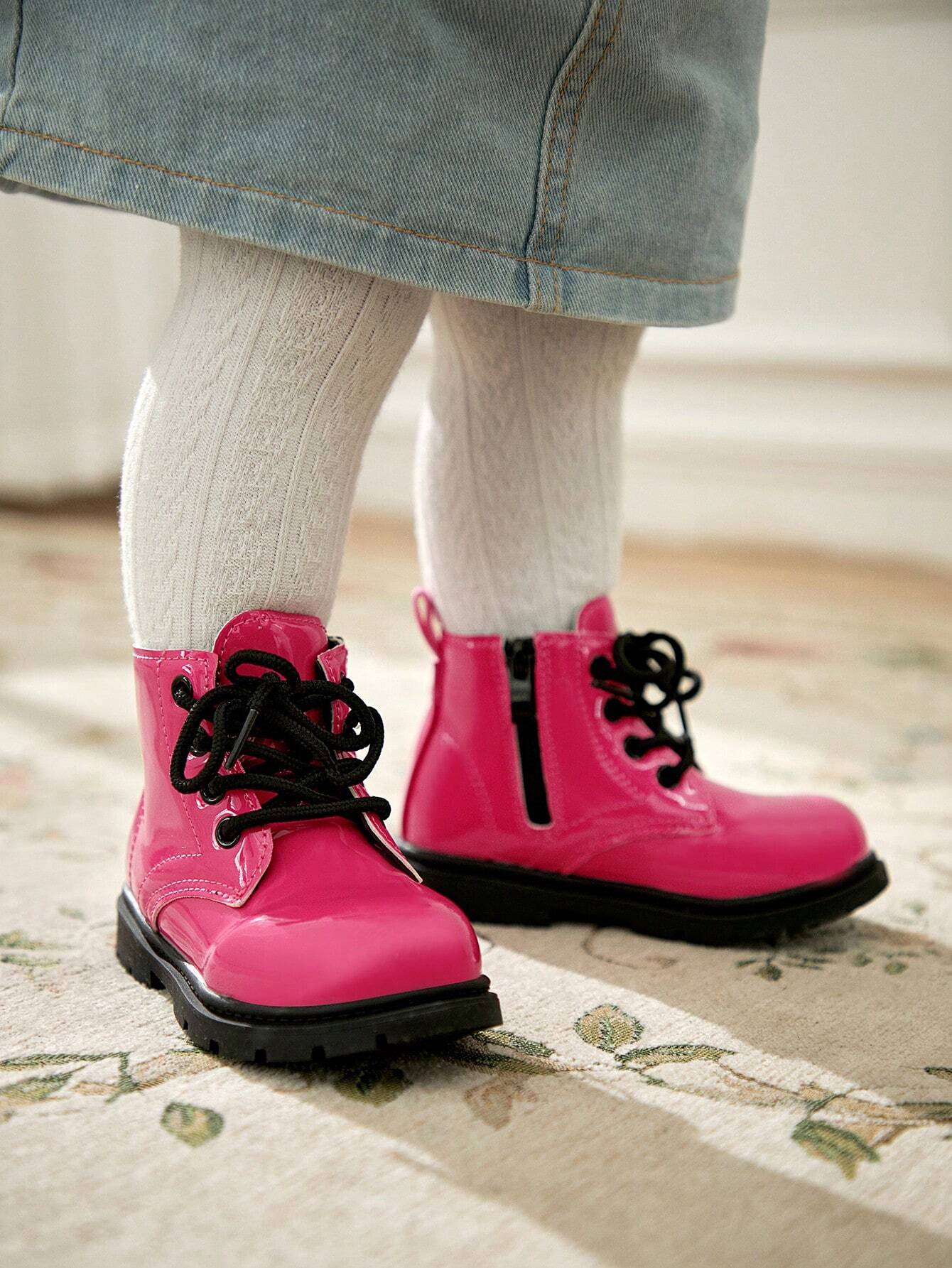 Cozy Pixies Christmas Artificial Leather Comfy Casual Baby Boots