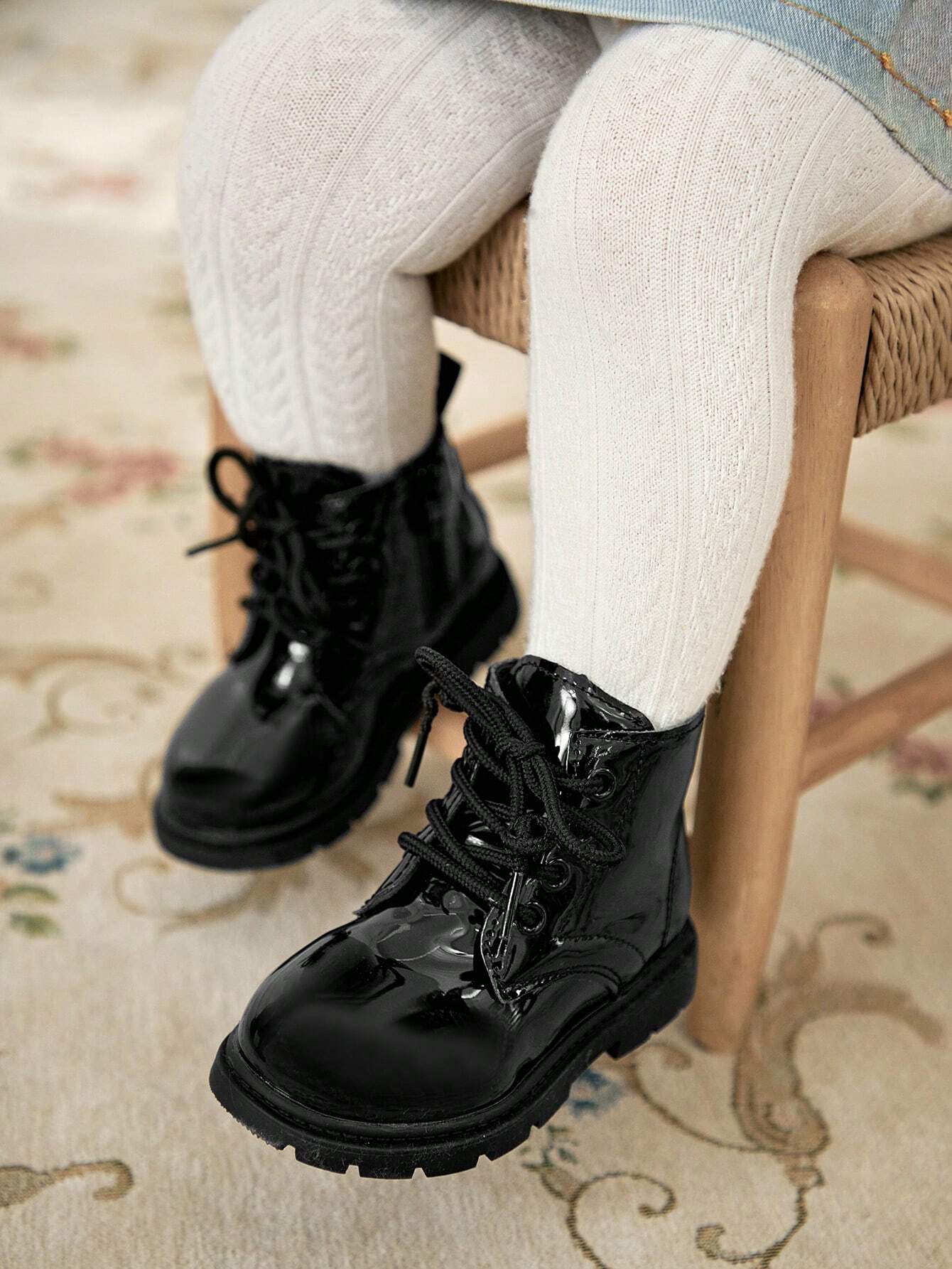Cozy Pixies Christmas Artificial Leather Comfy Casual Baby Boots