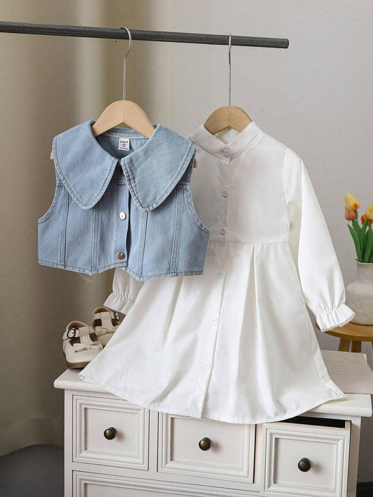 Young Girl 2-Piece Set White