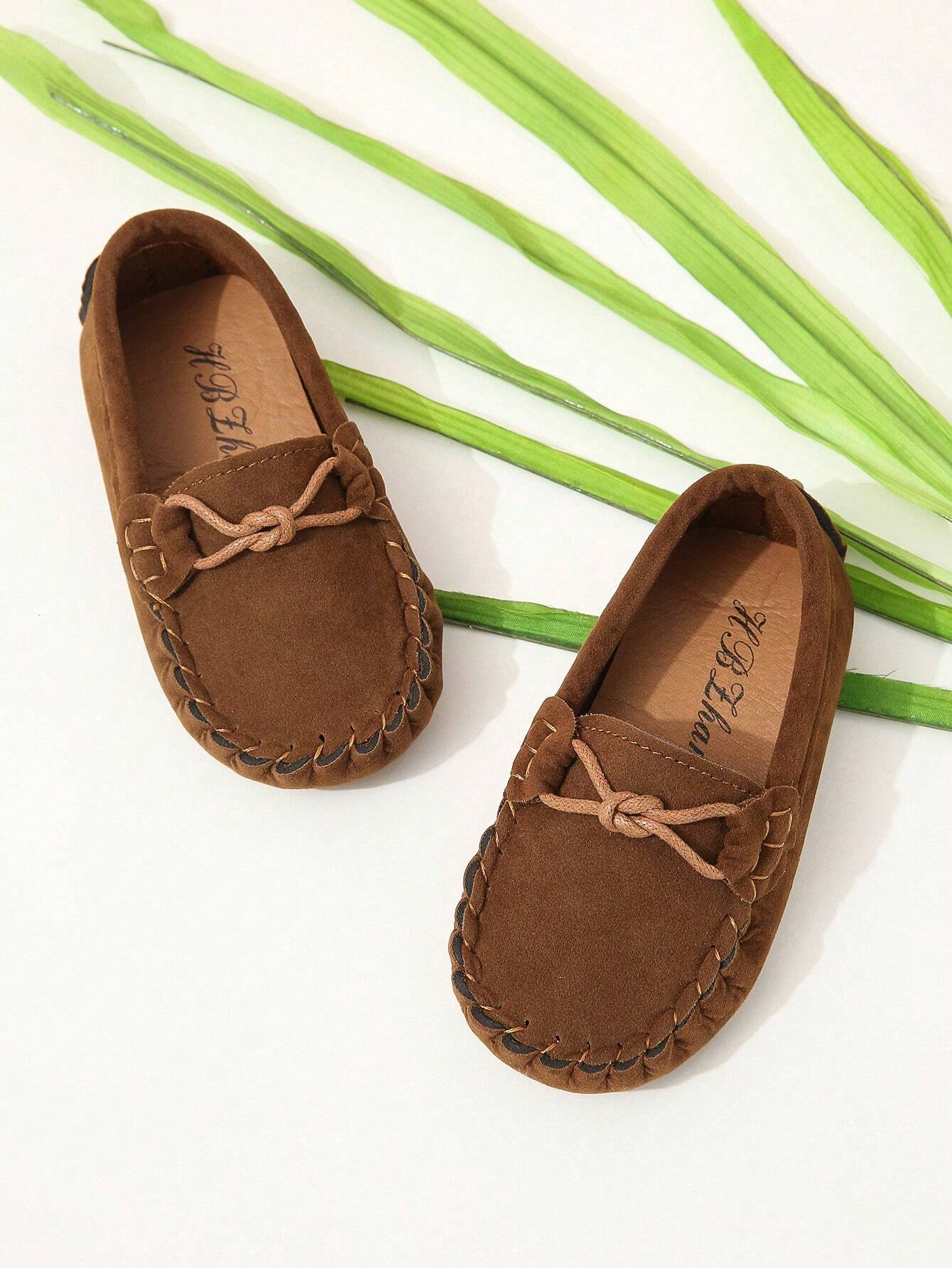 1pair Classic Infant Flat Shoes Fashionable British Style Loafers