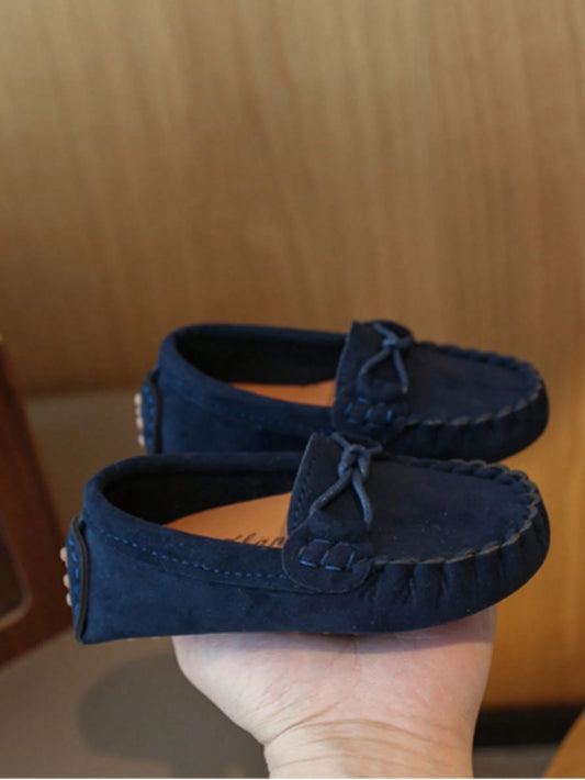 1pair Classic Infant Flat Shoes Fashionable British Style Loafers