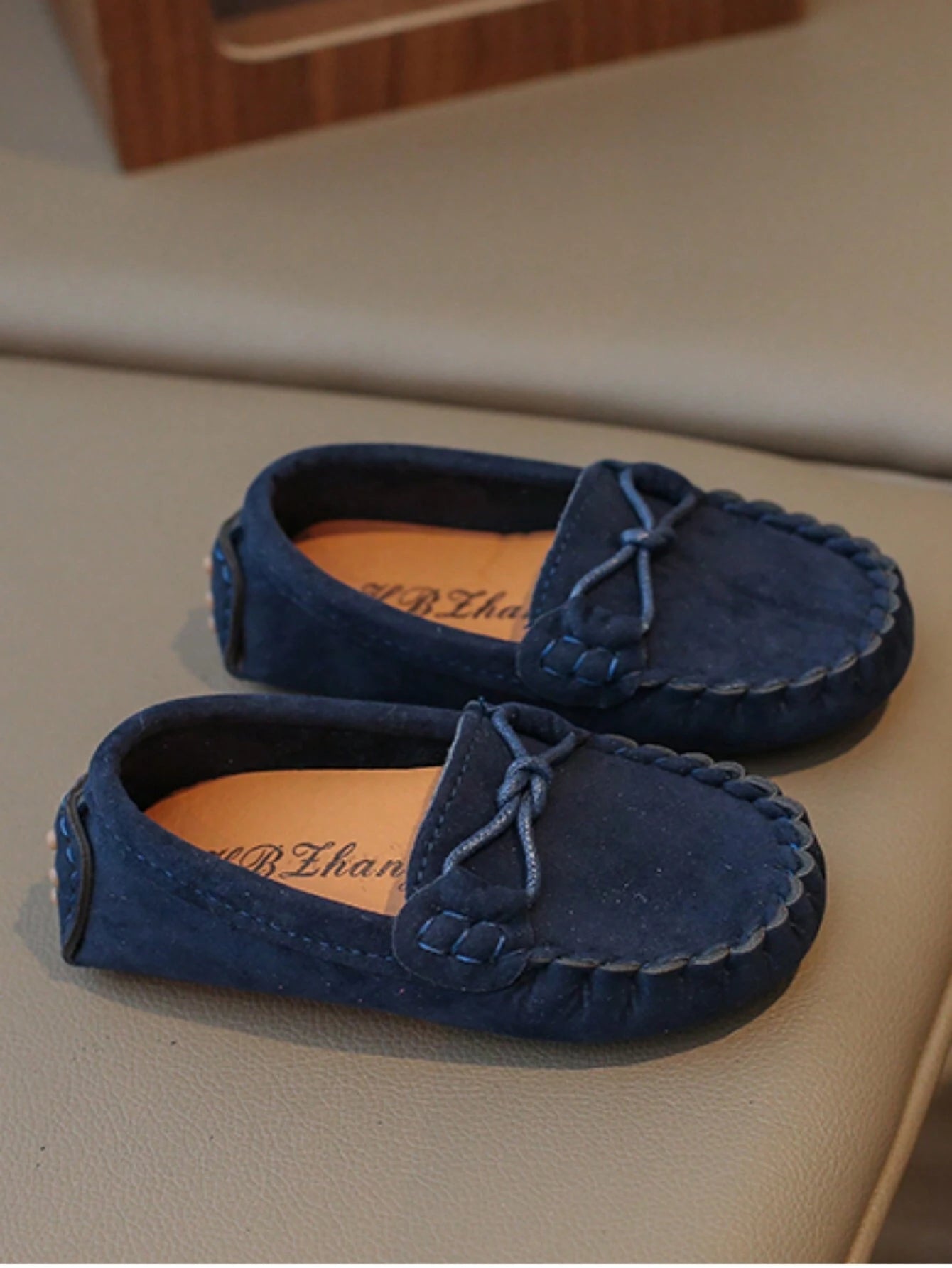 1pair Classic Infant Flat Shoes Fashionable British Style Loafers