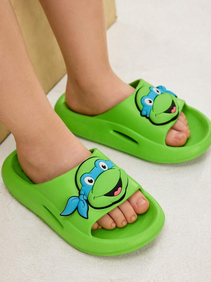 Cartoon Turtle EVA Slippers Green