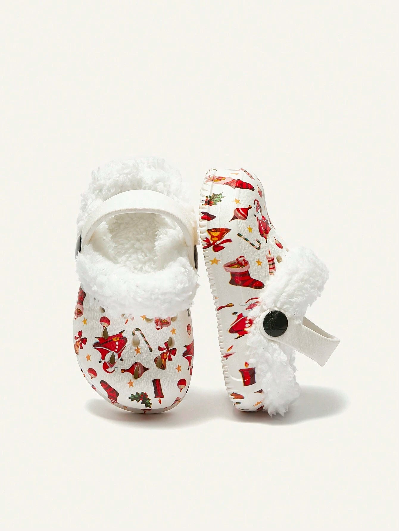 Cozy Pixies 1 Pair Kids Cute Cartoon White Snowman Pattern Garden Shoes