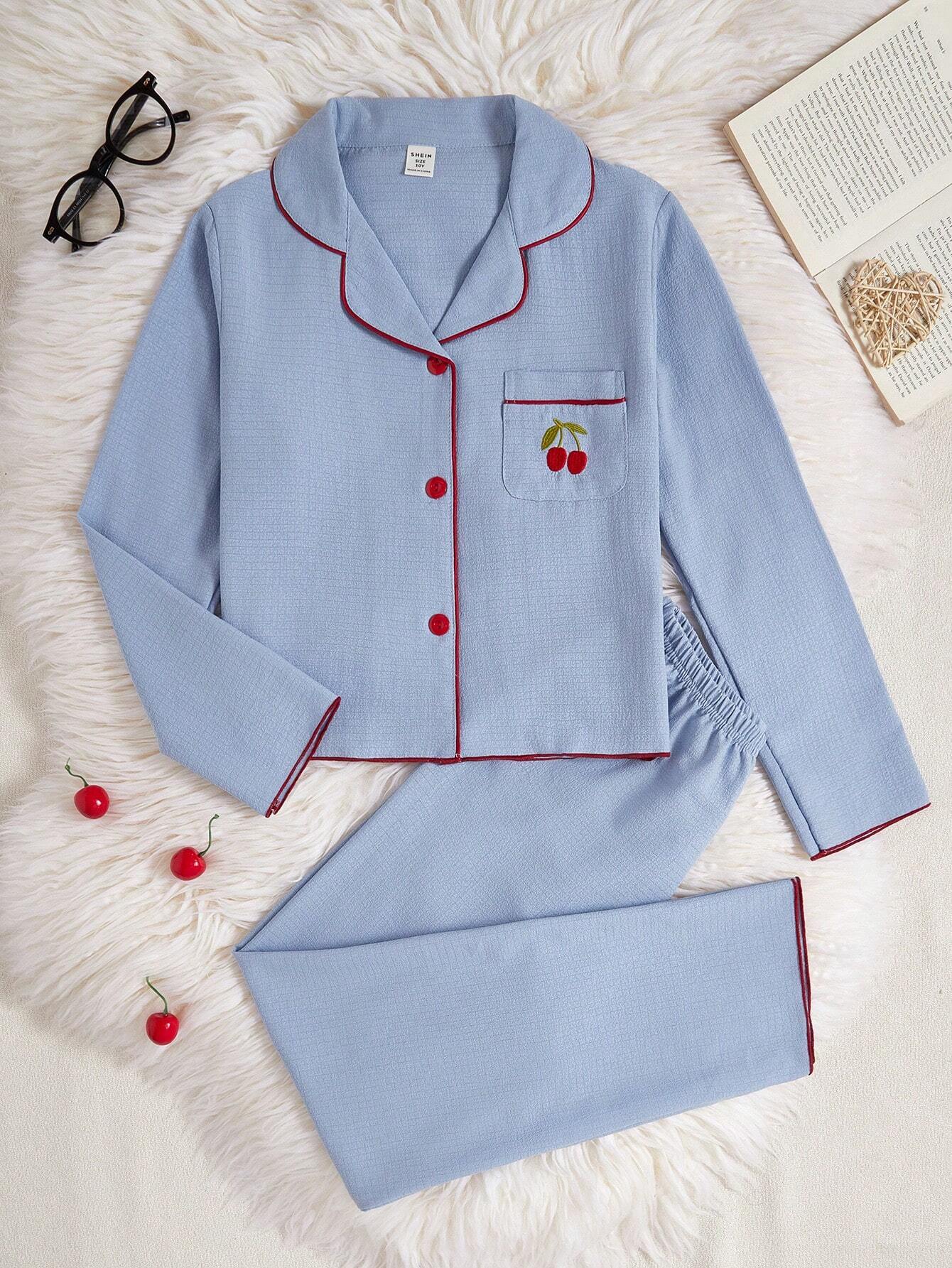 Girls Pajamas 2pcs/Set Blue