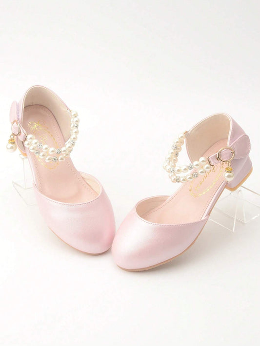 High Heel Shoes For Girls, Student Performance Shoes Pink