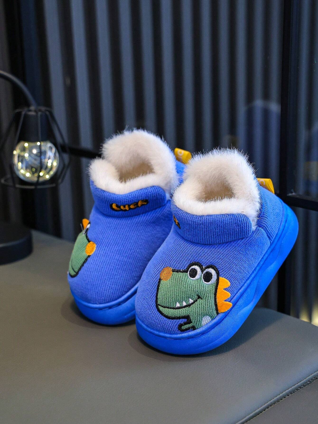 Kids Cartoon Dinosaur Slippers Blue
