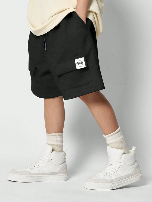 Tween Boys Bermuda Cargo Short Black
