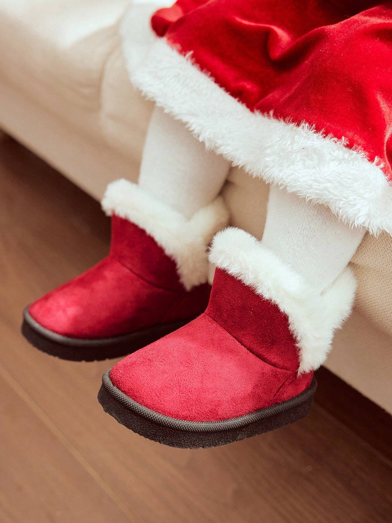 Cozy Pixies Girls' Pink Fashionable Design Plush-lined Snow Boots Burgundy