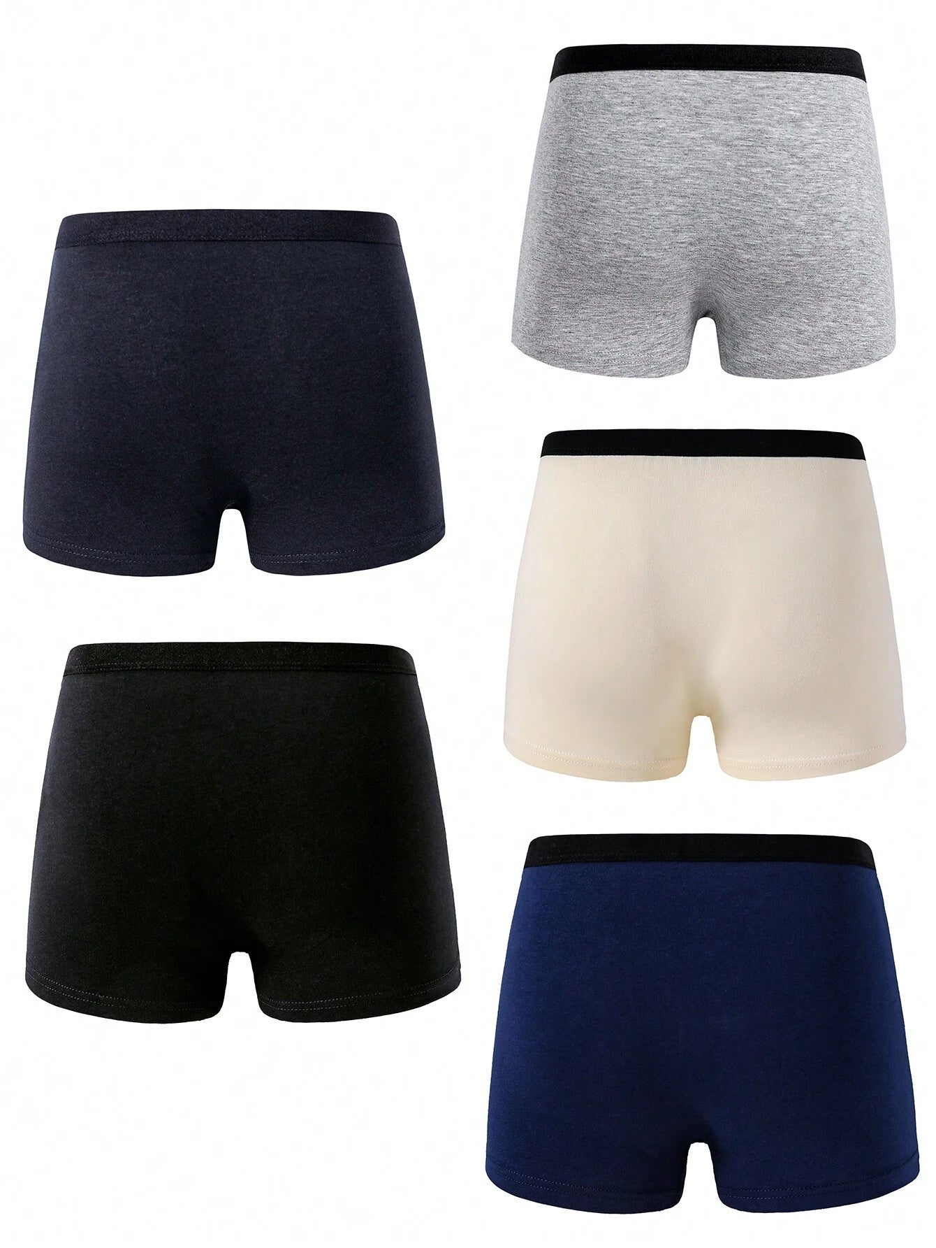 5pcs/Pack Young Boy Cotton Spider Print Breathable Briefs