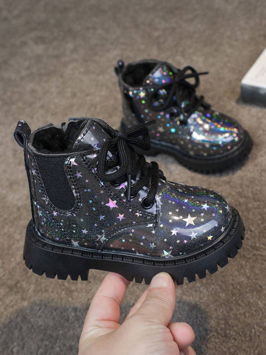 1-5 Years Old Toddlers Boots Black