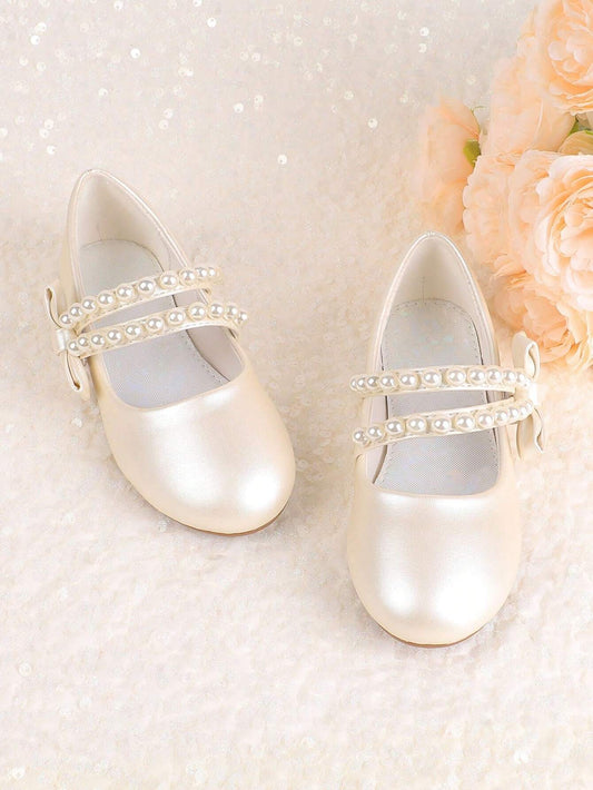 Children Girls Mary Jane Dress Shoes Champagne