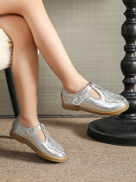 Ballet Flats Toddler Girls Slip-On Casual Shoes Silver