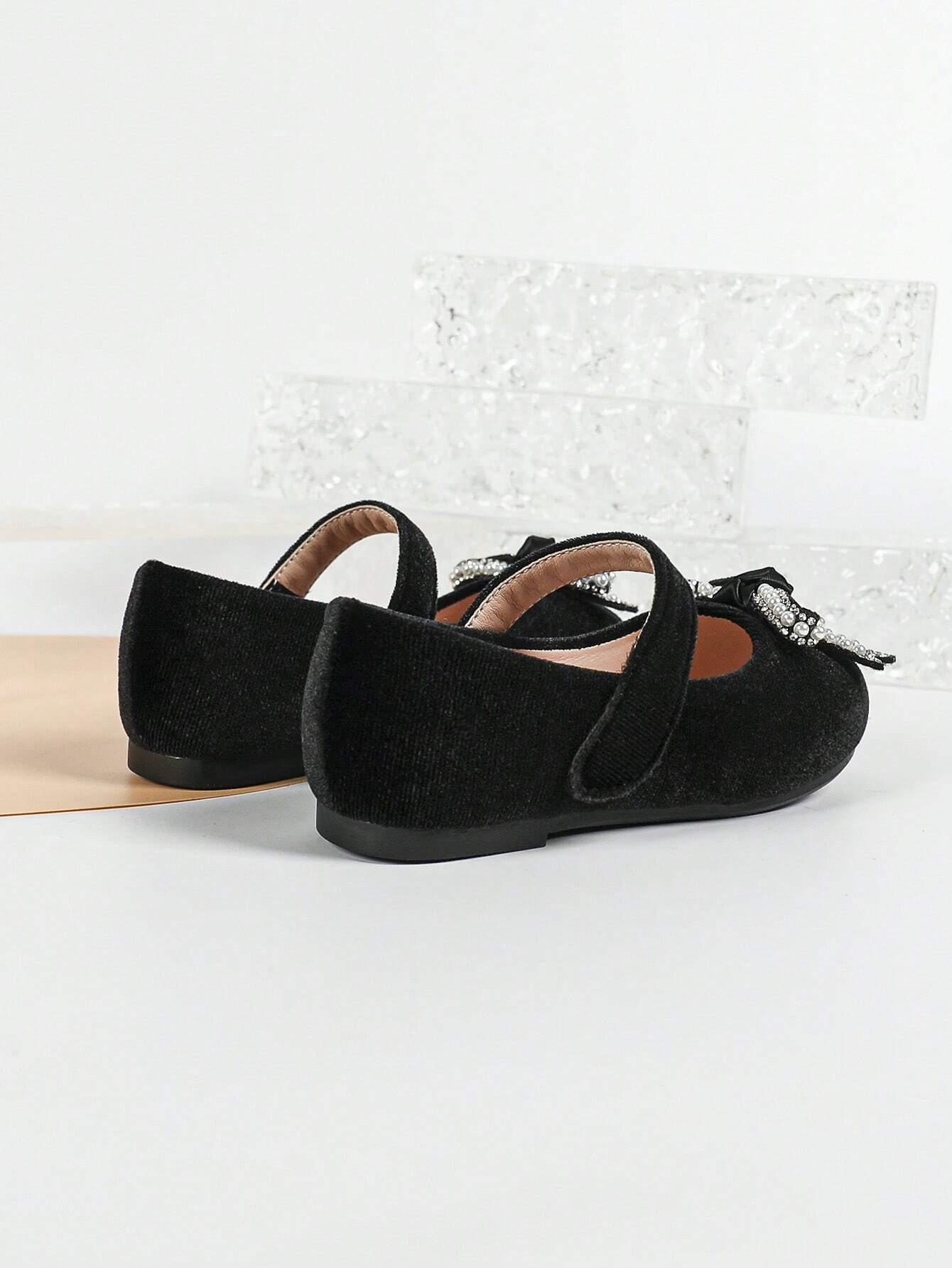 1 Pair New Arrival Autumn Kids Cute Bow-Knot Velvet Flats