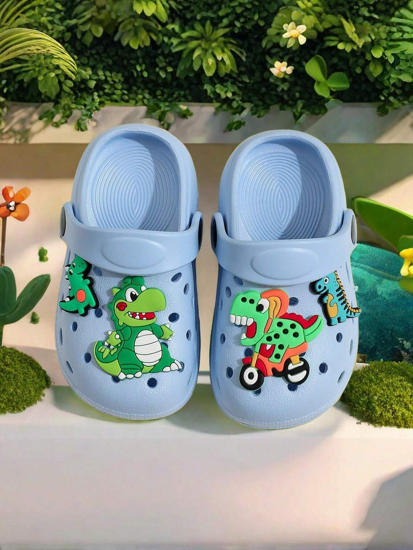 Children's Cute Casual Boys And Girls Wear Sandals And Slippers Baby Blue
