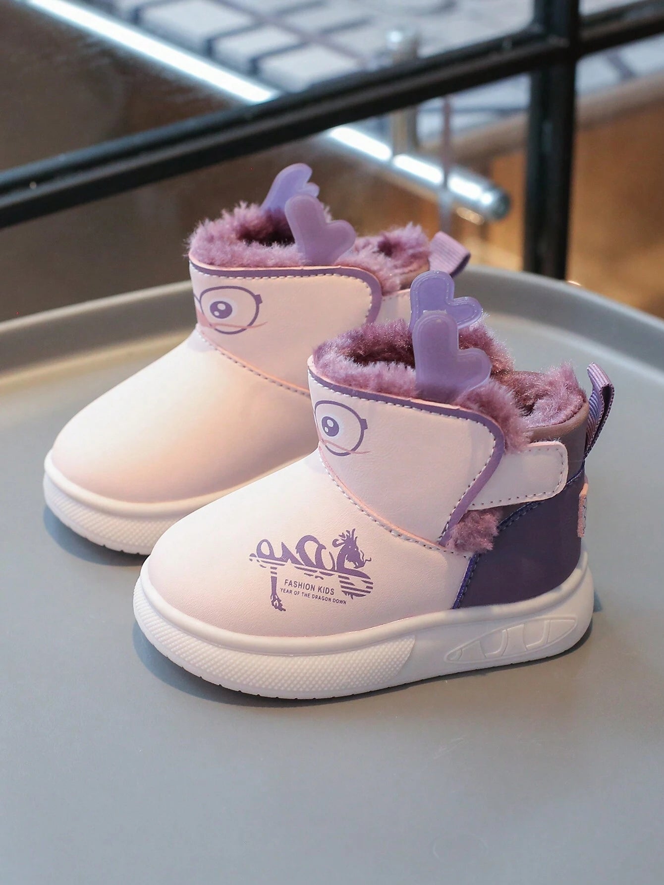 Toddler Girls Snow Boots With Plush Lining