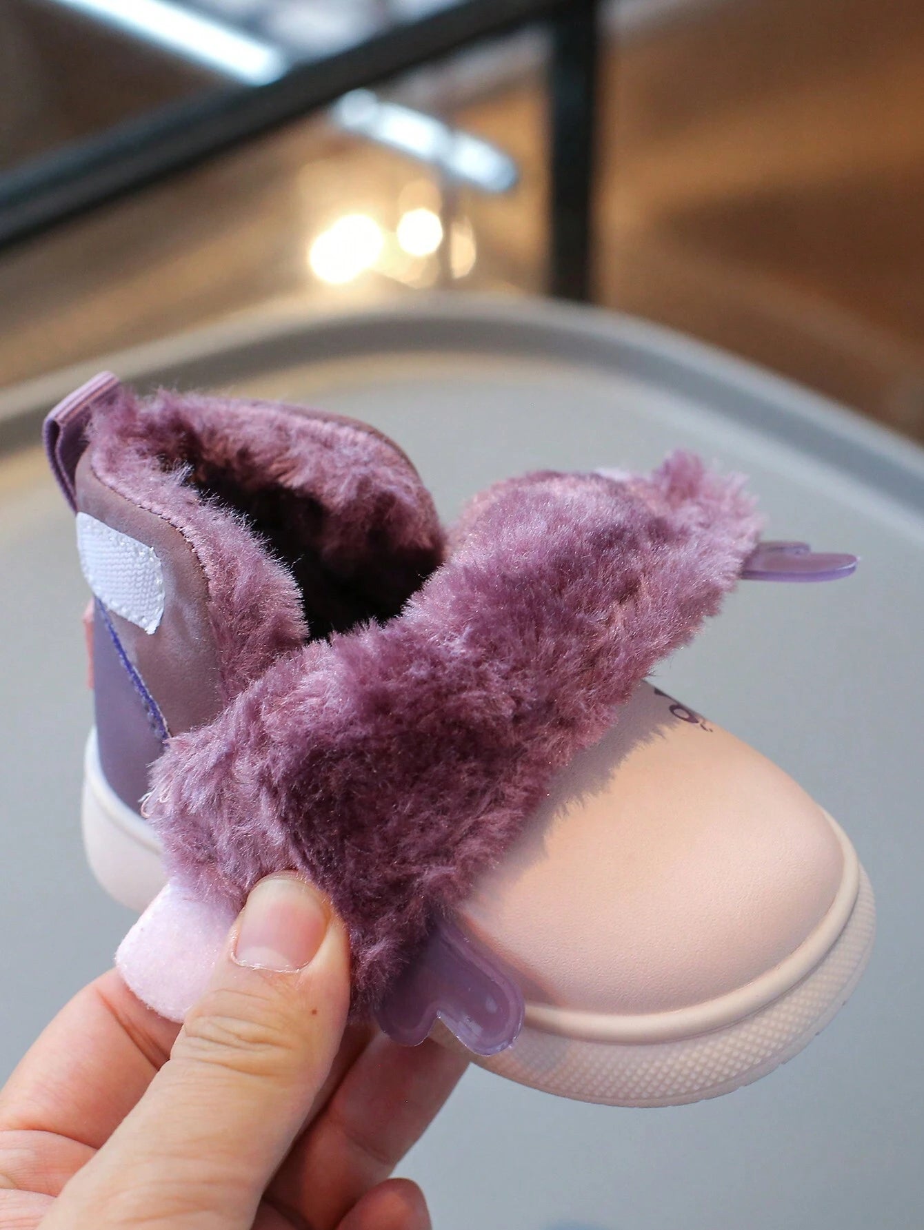 Toddler Girls Snow Boots With Plush Lining