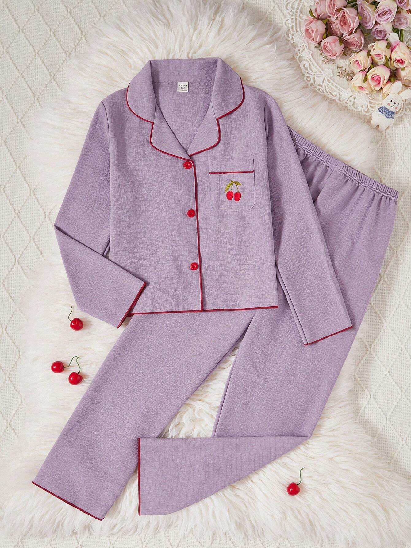 Girls Pajamas 2pcs/Set Purple