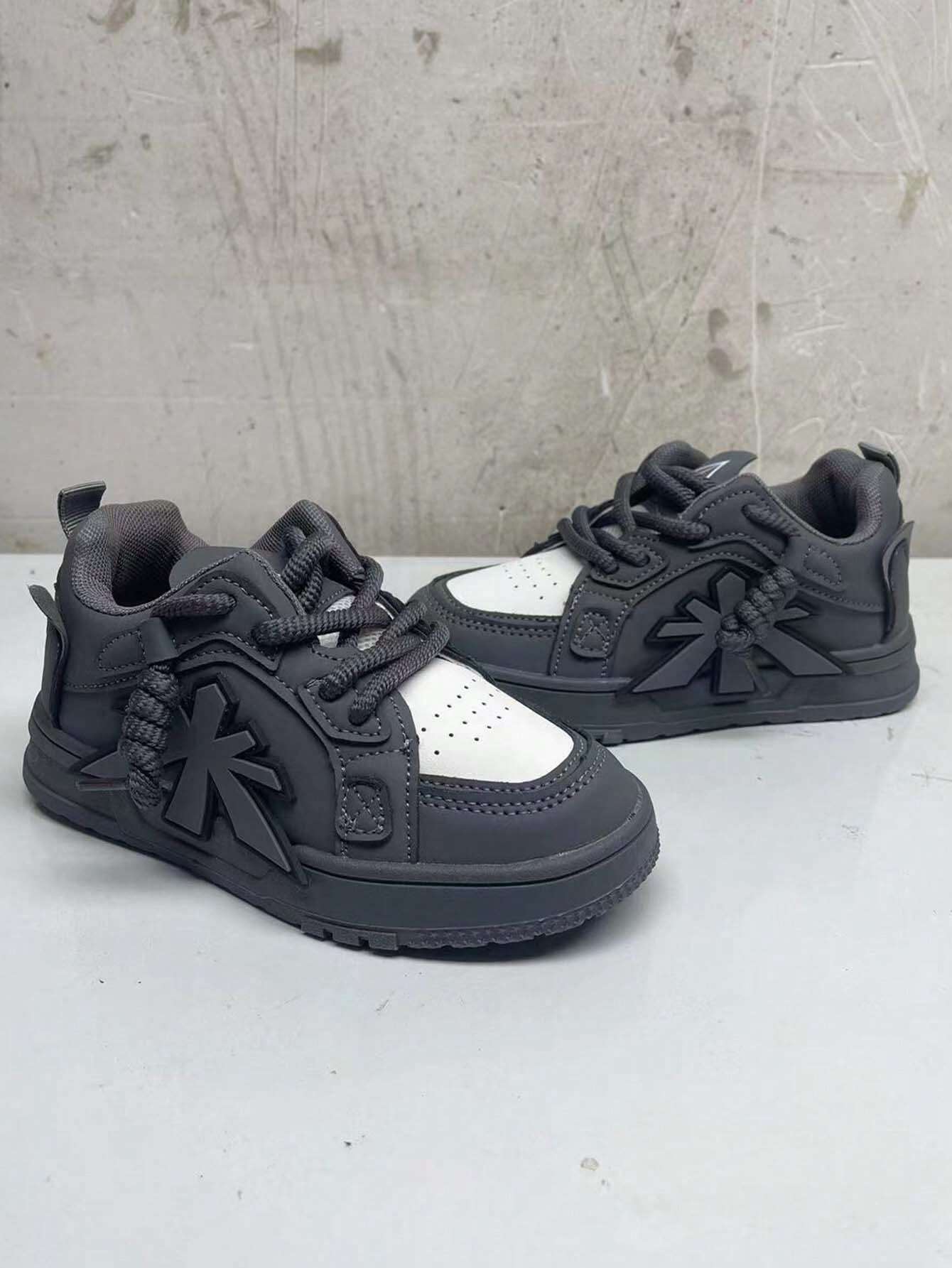 1 Pair Children's Super Light Casual Sneakers Dark Grey