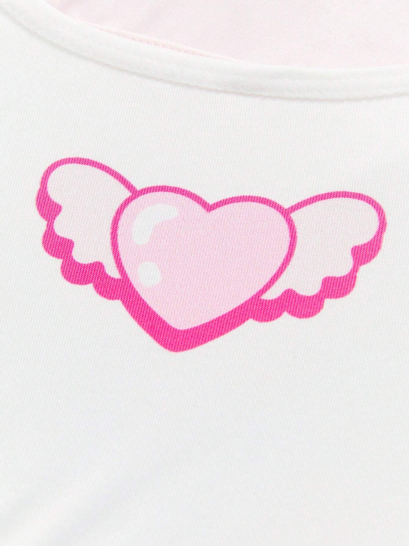 Tween Girl 3pcs Cute Cartoon Bear & Letter Print Comfortable Underwear Top