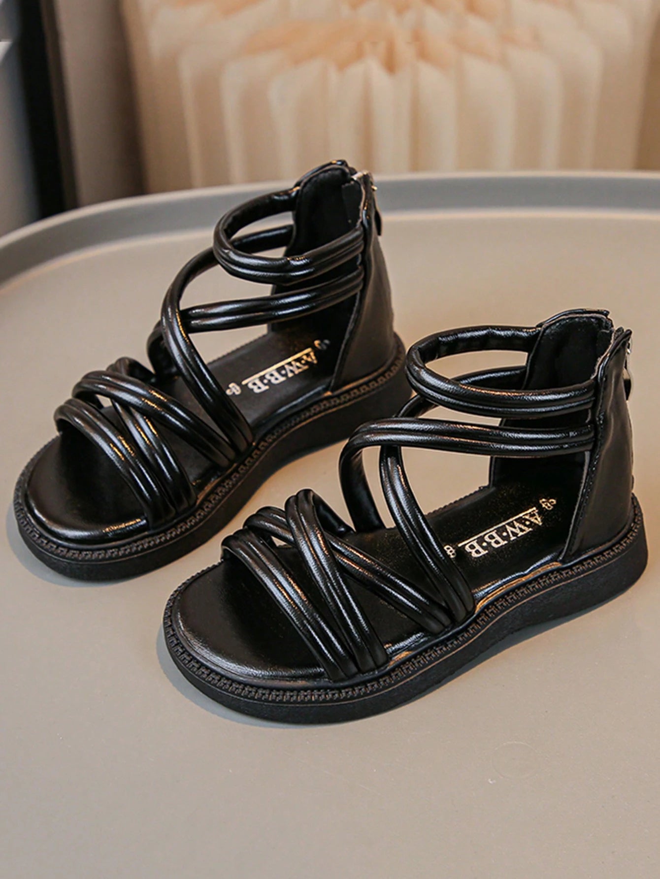 1 Pair Children's Fashion Sandals Black