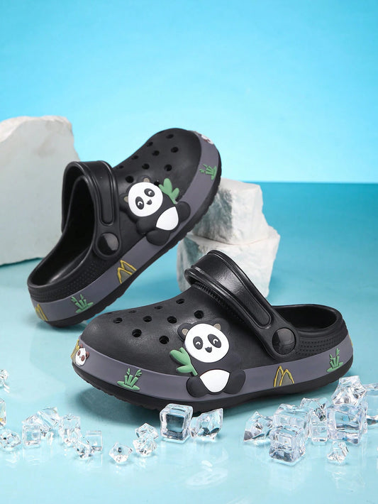 Kids Simple Hollow Casual Flat Shoes Black