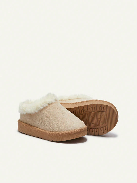 1 Pair Unisex Fashionable Solid Color Comfy Warm Thermal Slippers