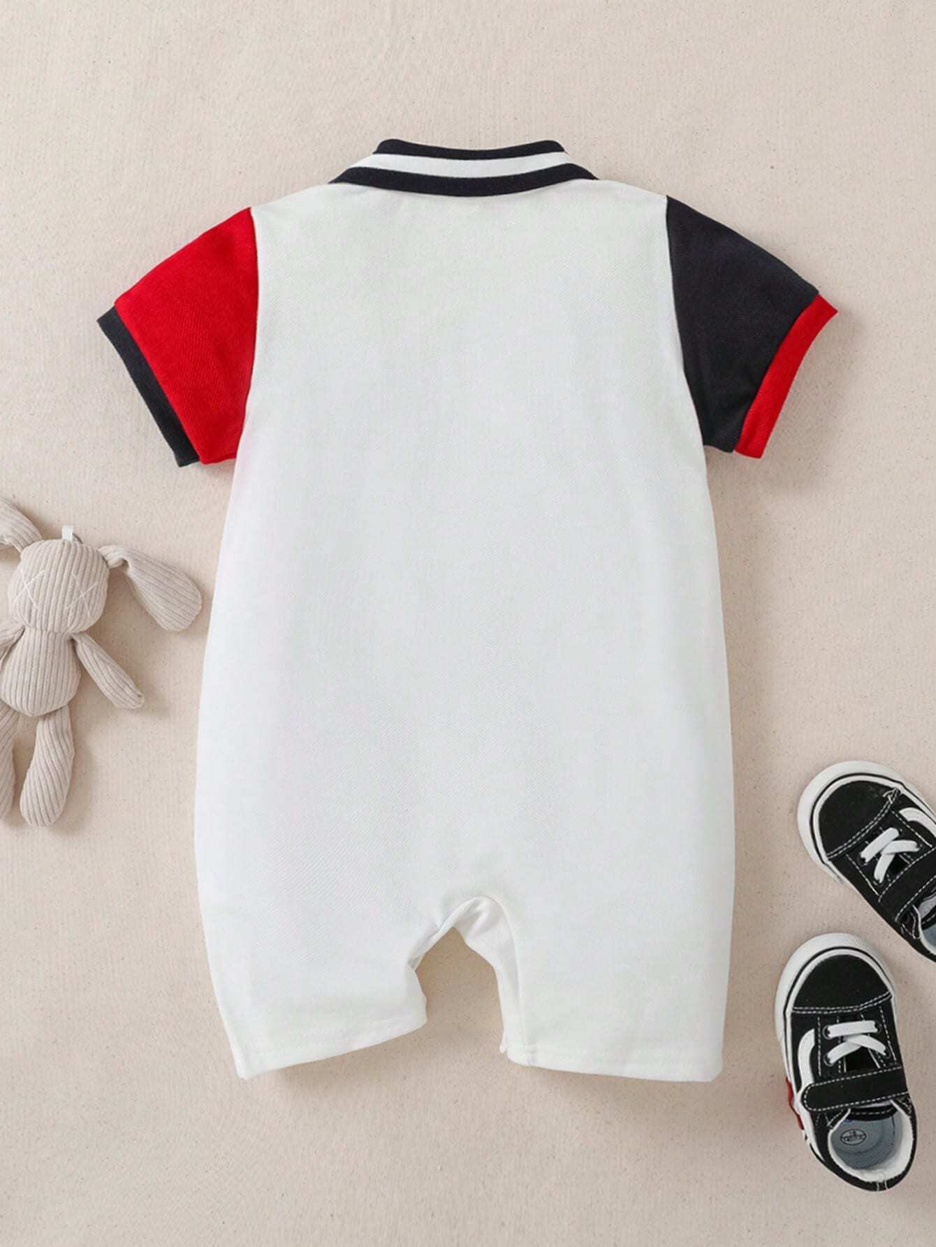 Baby Boy Casual College Style Elegant Daily Wear Embroidered Jumpsuit