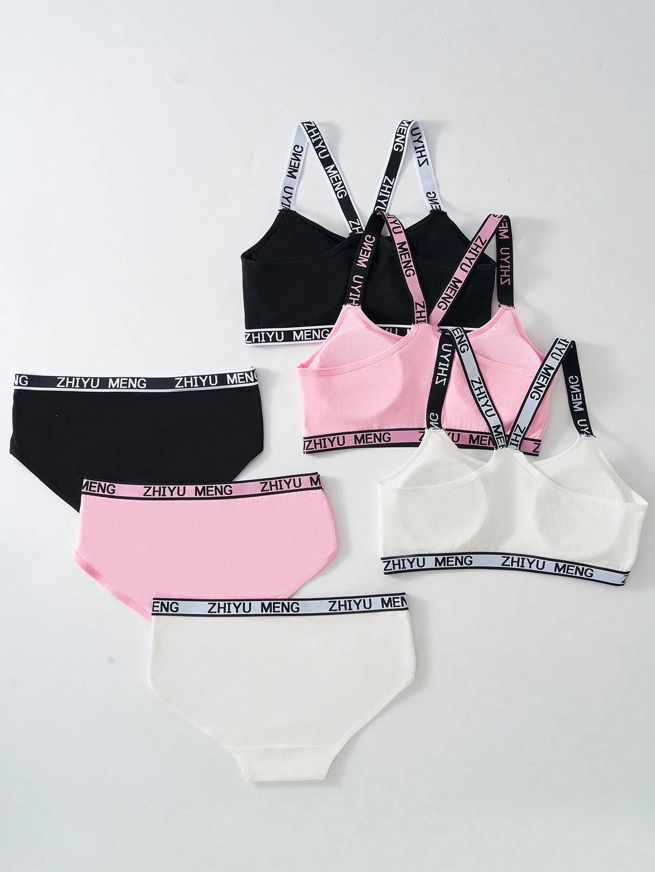Tween Girls Minimalist Fashion Bra & Panty Set