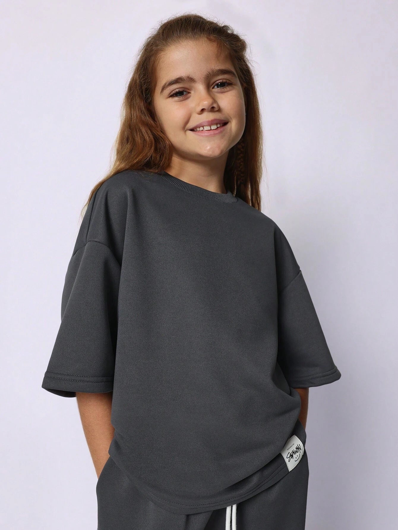 Tween Girls Oversized Fit Tee With Joggers 2 Piece Set