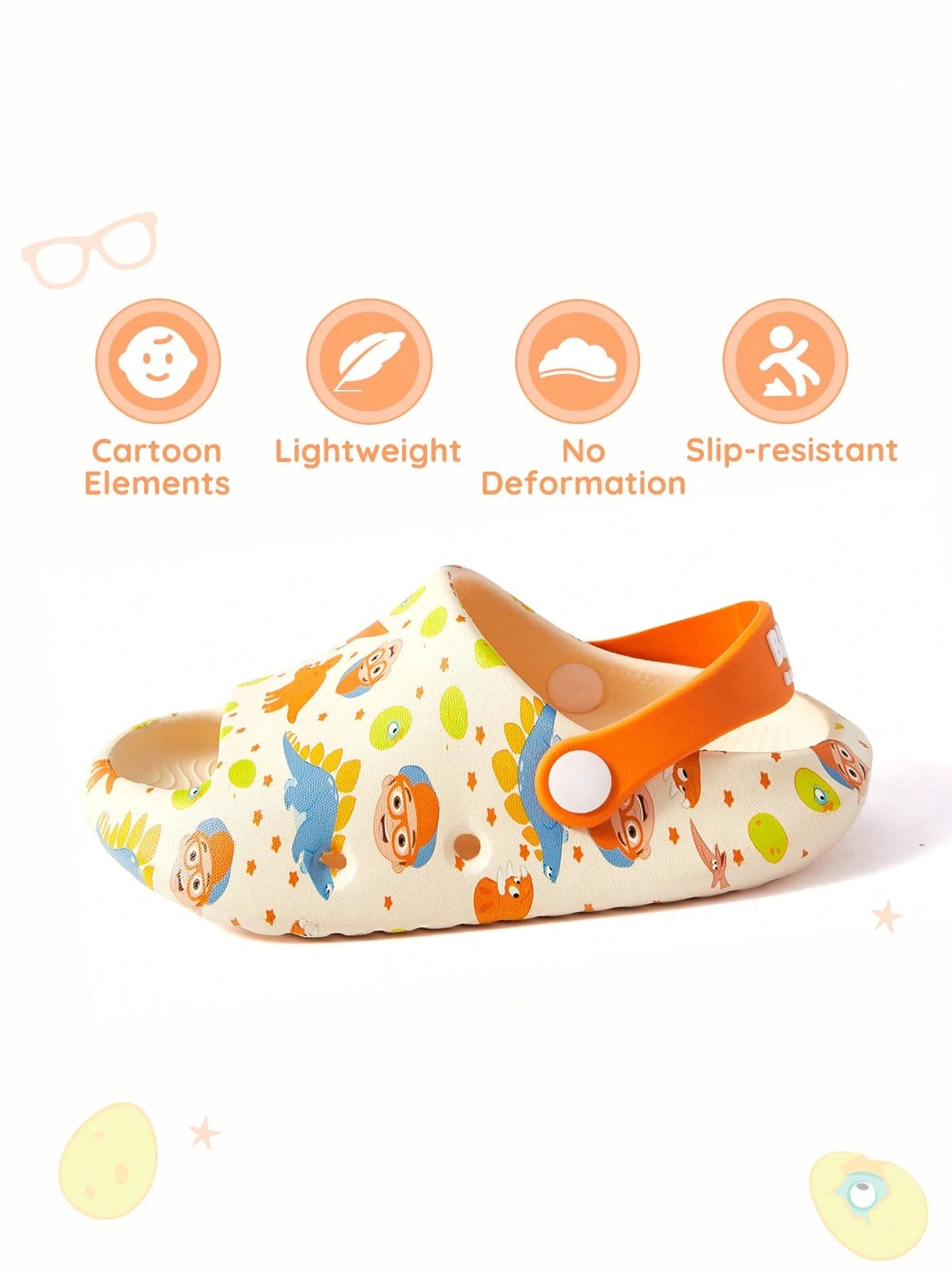 SCOOBY-DOO X SHEIN Cute Dog Pattern EVA Hole Slippers
