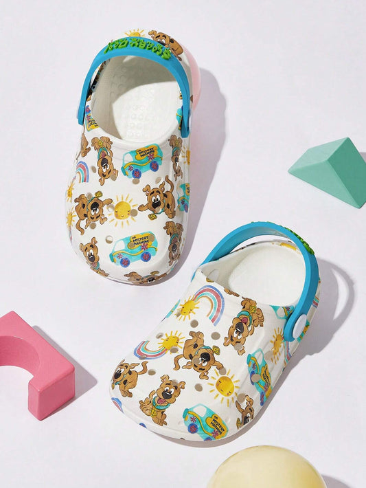 SCOOBY-DOO X SHEIN Cute Dog Pattern EVA Hole Slippers Multicolor