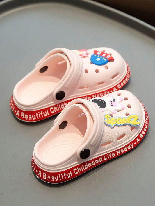 1 Pair Kids' Cartoon Pattern Clogs