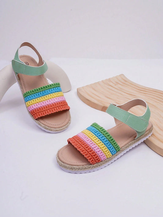 Cute & Fashion Kids Rope Flat Sandals Multicolor