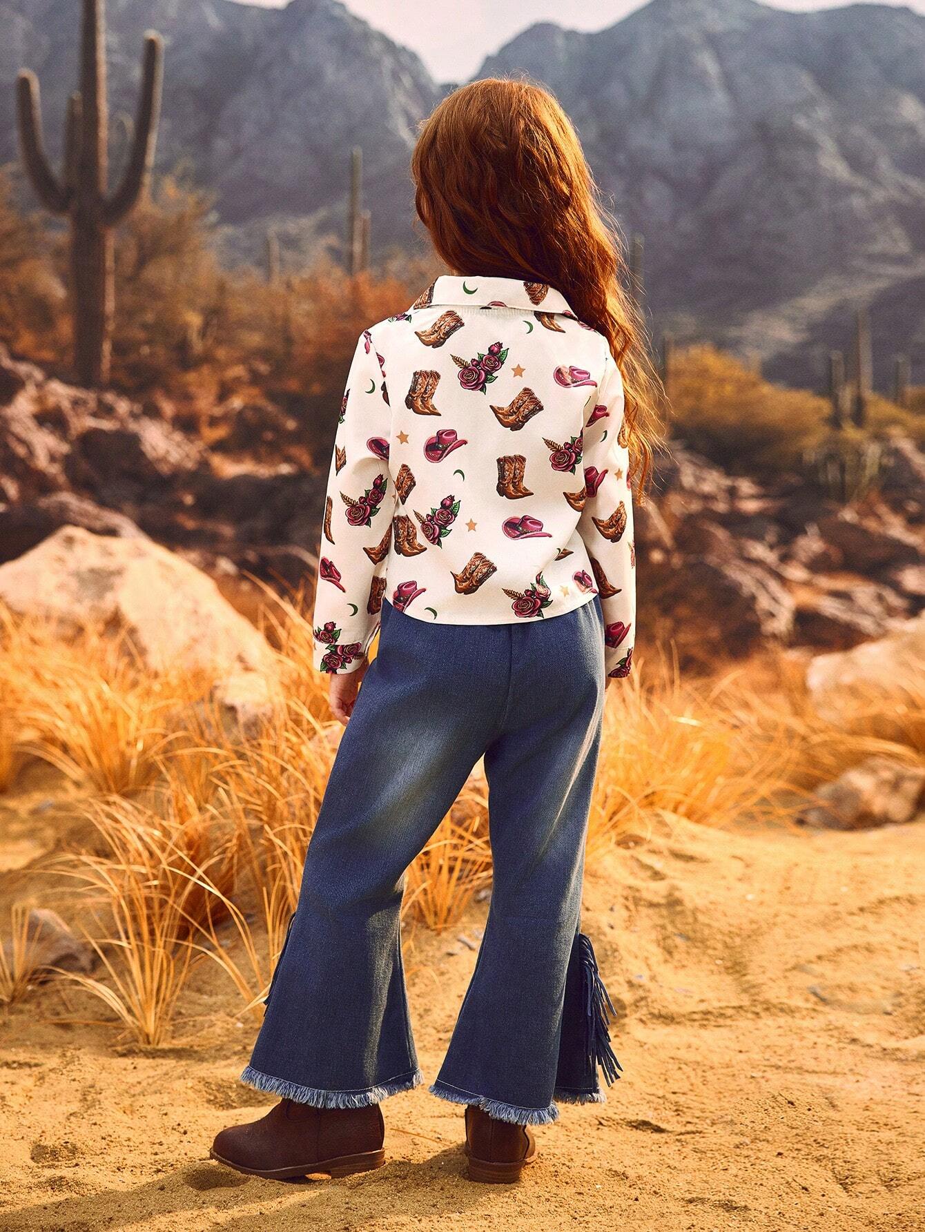 Wildeya Young Girls Western Style Sets